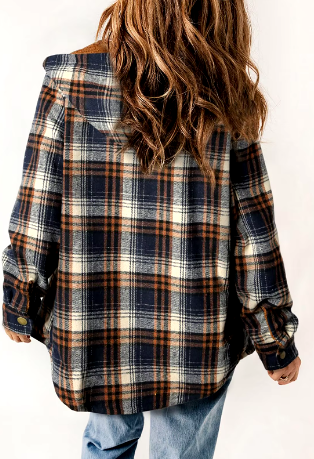 Women's Plaid Fleece Lined Jacket